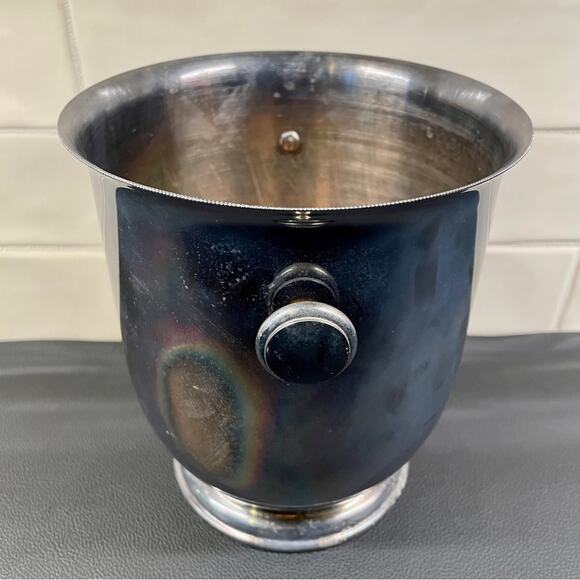 Italy Silverplate Champagne Bucket Vintage Wine Cooler Ice Bucket - Picture 4 of 16